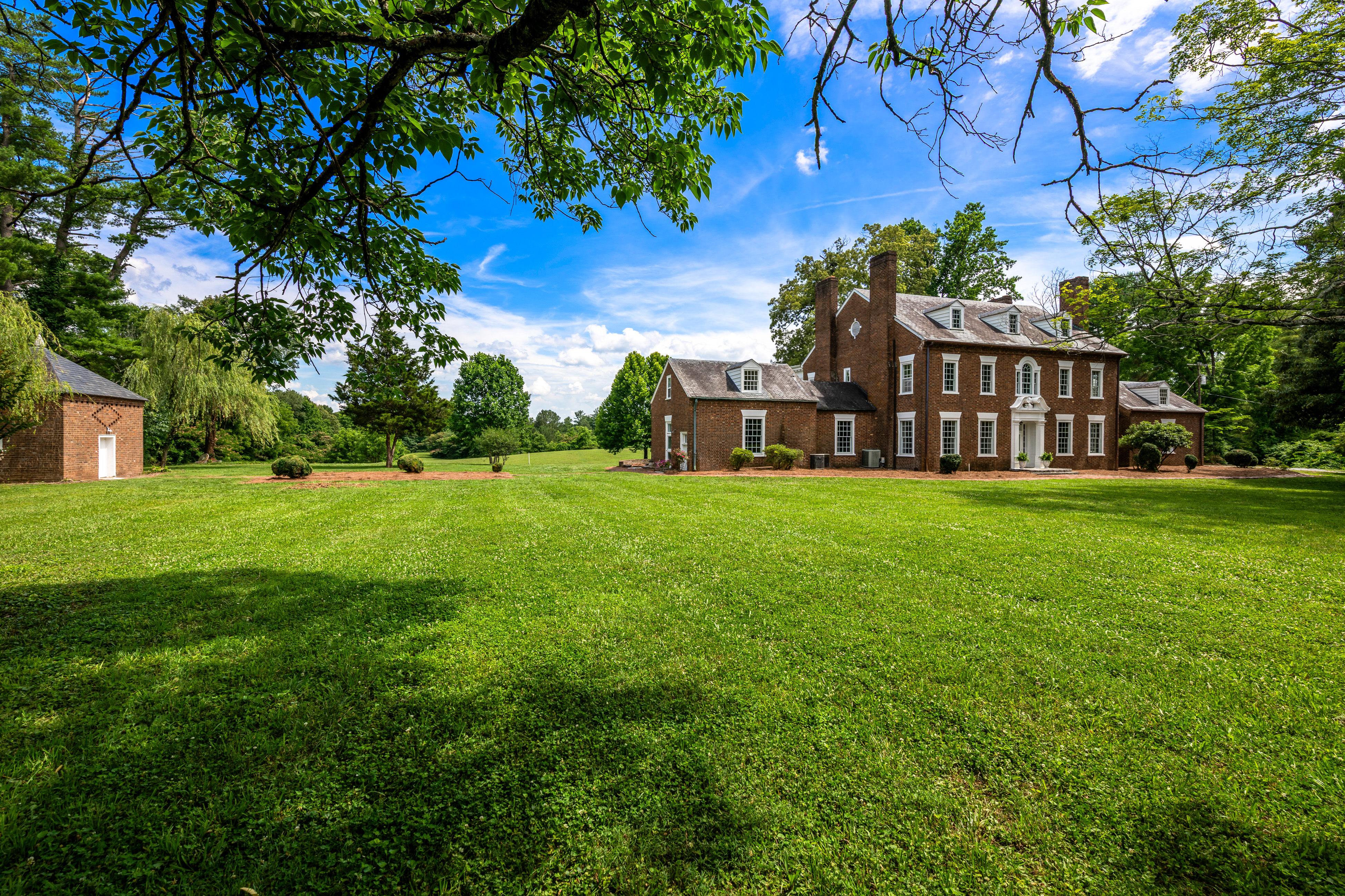 The rear elevation across the great lawn