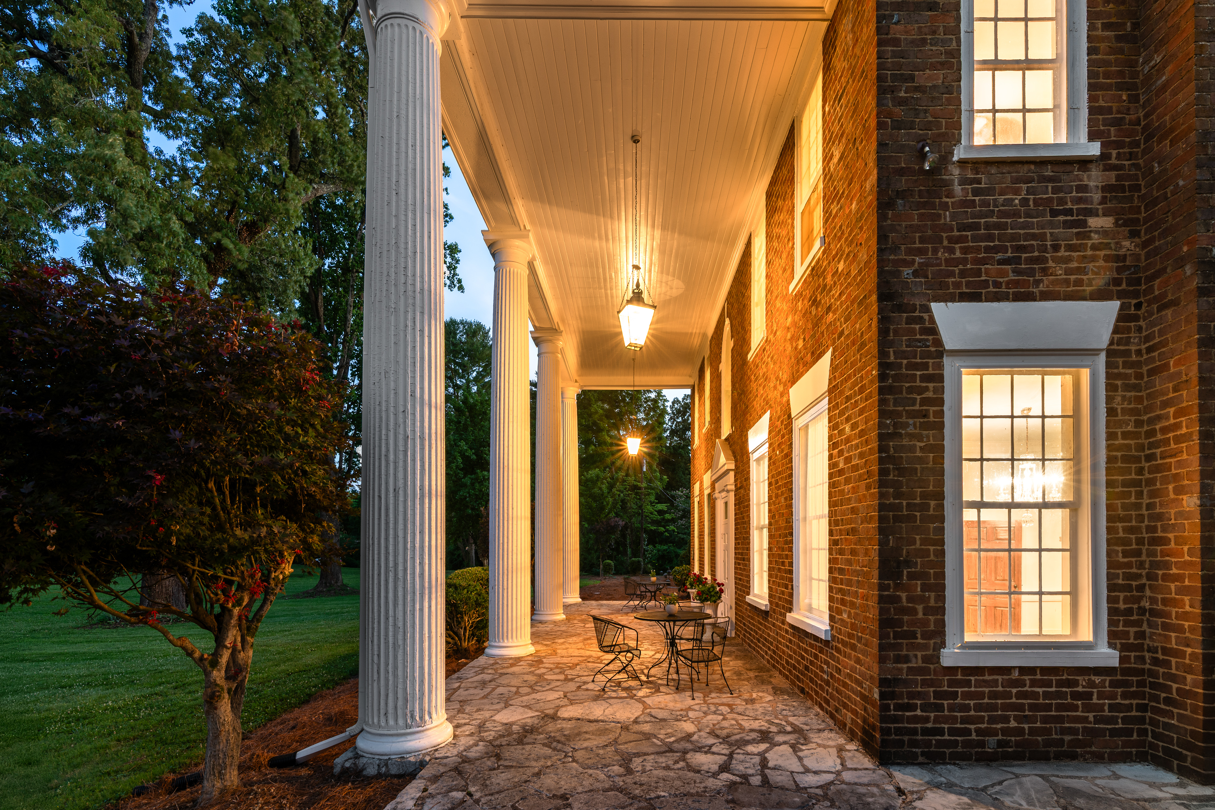 The Doric porch and carriage entrance