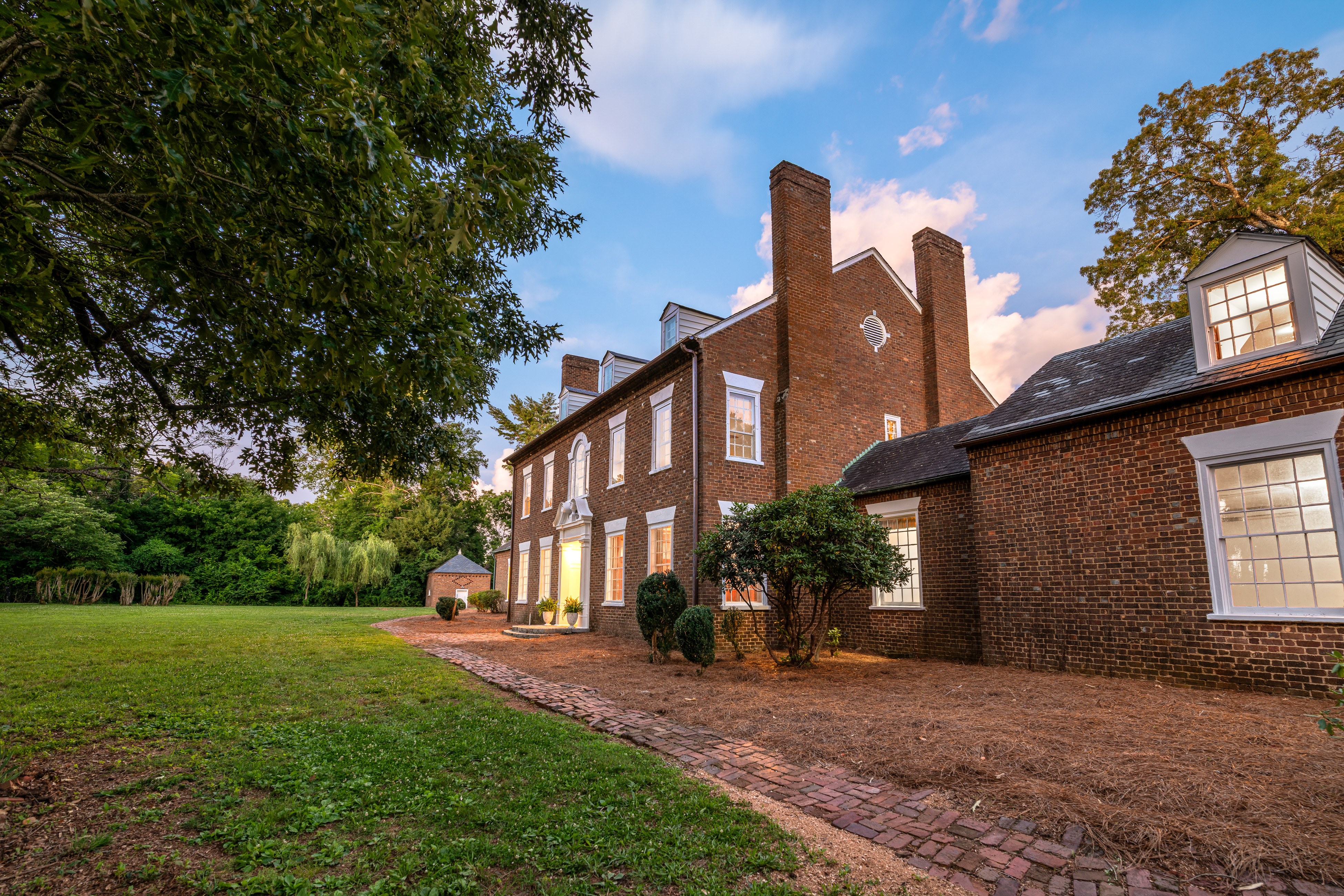 The east dependency wing at golden hour