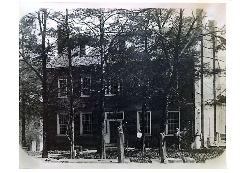 The Georgian façade — three-bay front elevation